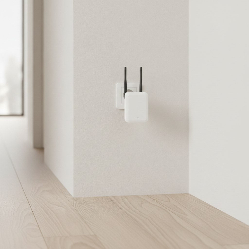 Répéteur Wi-Fi 6 double bande AX1500, en situation dans un interieur